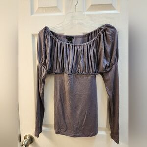 Moda International Purple Long Sleeve Blouse